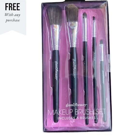 FREE Glam & Beauty Make up Brush Set NIB - Picture 1 of 4